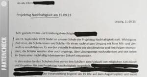 Leipziger Schüler zum Klimastreik 'gezwungen'? Der Faktencheck hinter dem viralen Elternbrief!